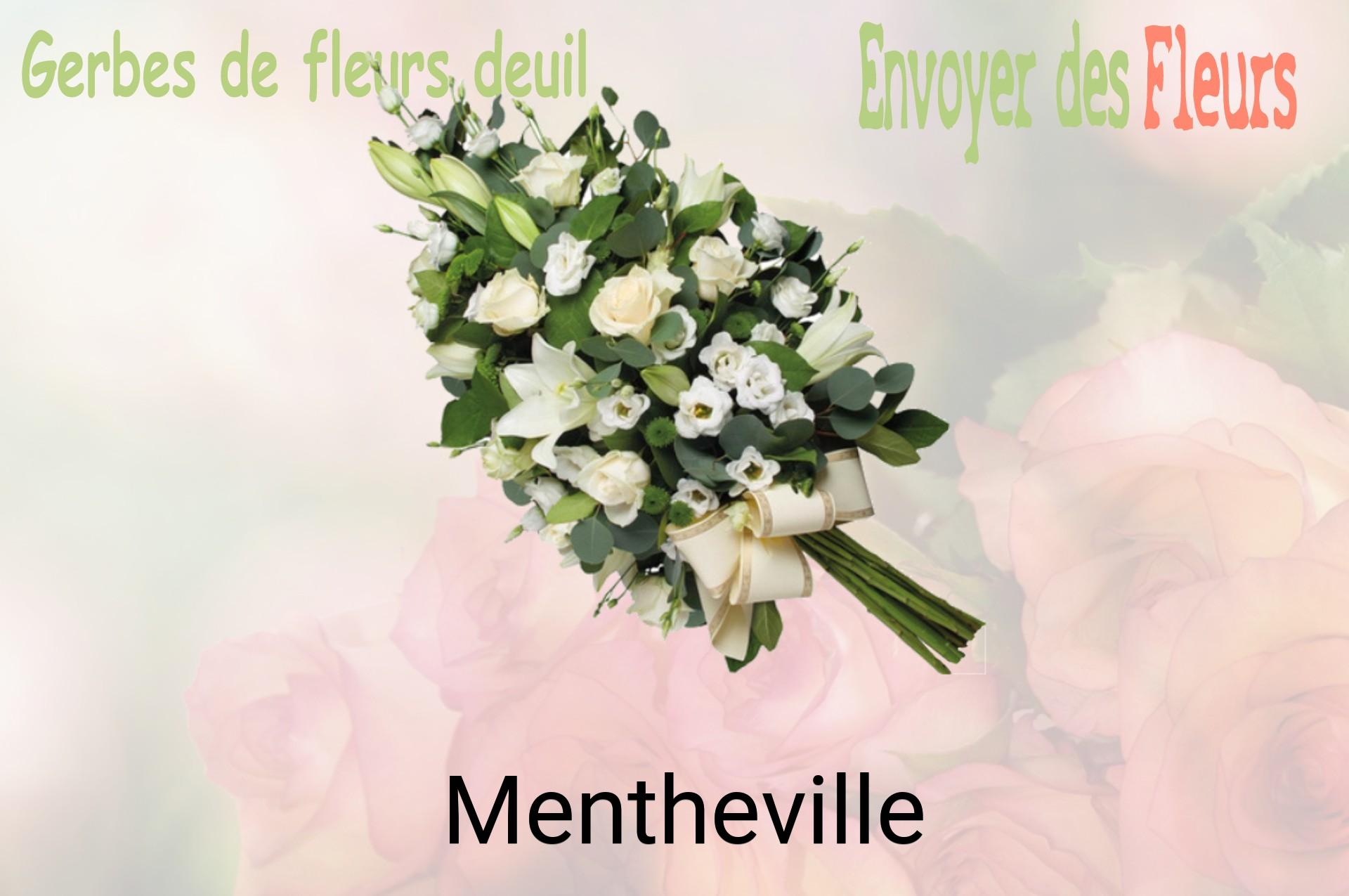 Gerbe de fleurs de deuil livrée à Mentheville